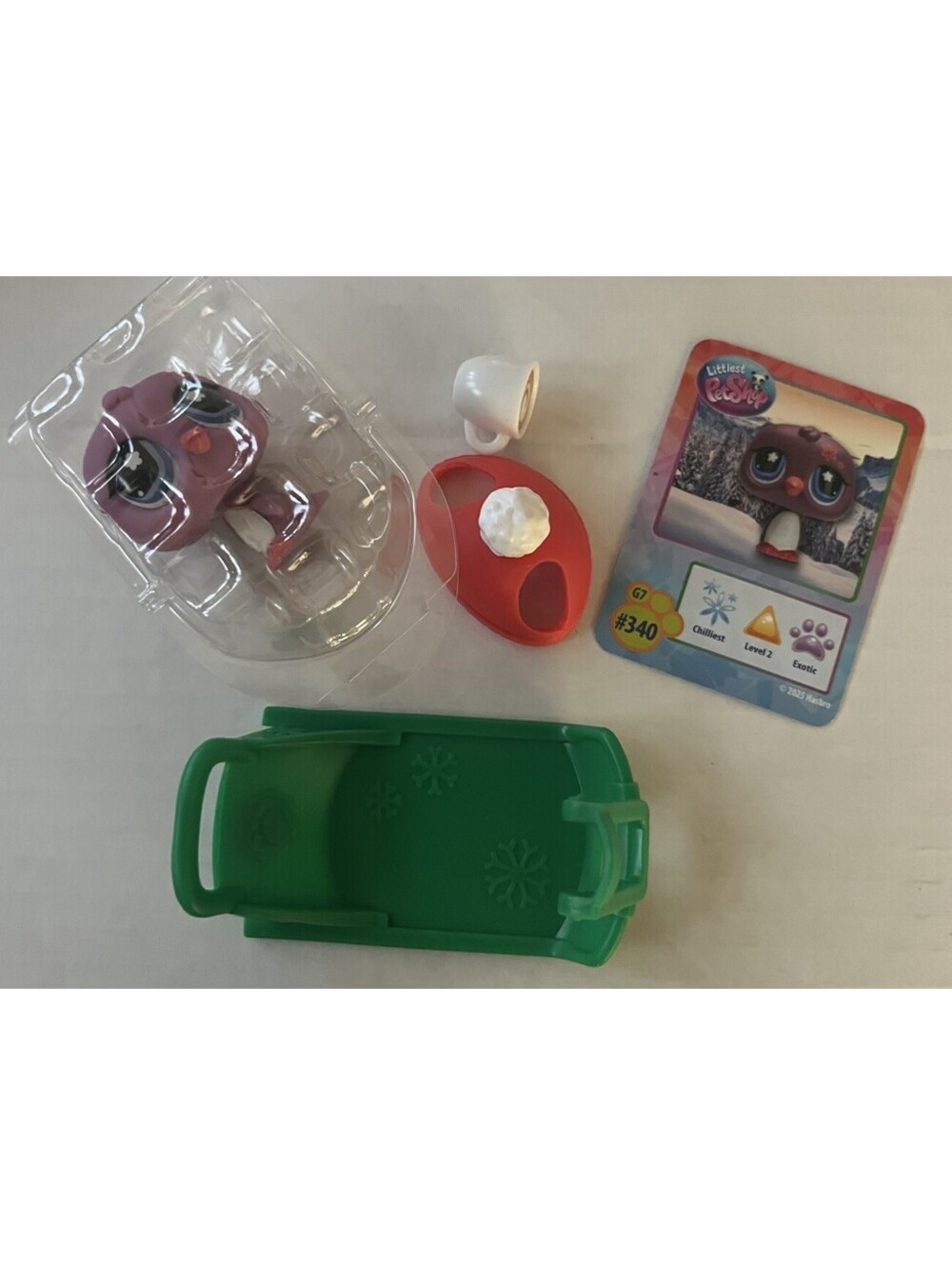 G7 Purple Penguin #340 - Littlest Pet Shop - 2025 Christmas Sleigh All Day NEW